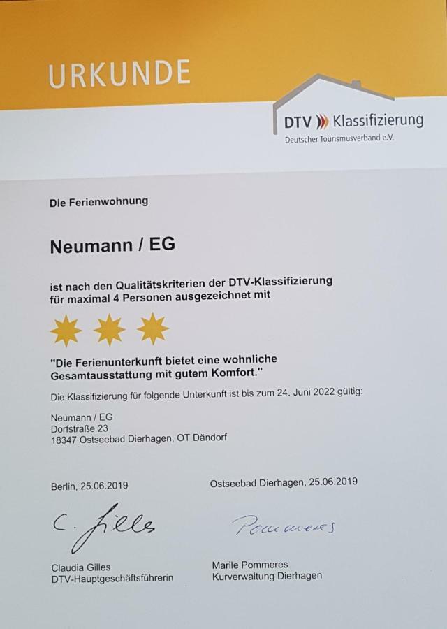 3***Ferienwohnungen Neumann Dändorf Eksteriør bilde